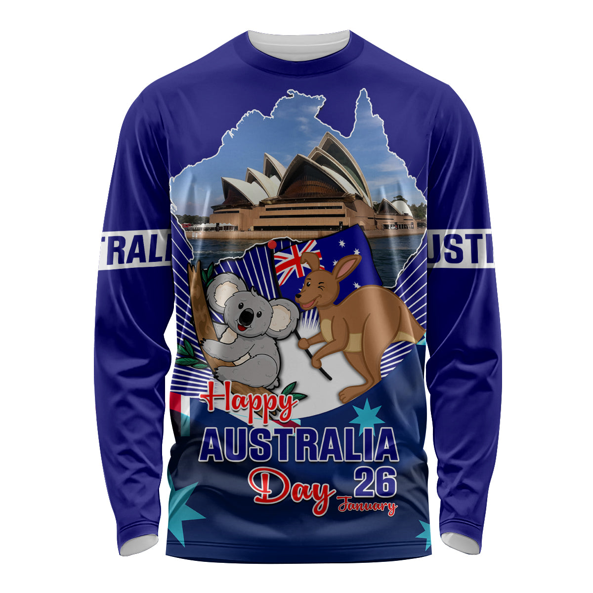 Australia Day Long Sleeve Shirt 2024 Proud To Be Australian Flag Color - Vibe Hoodie Shop