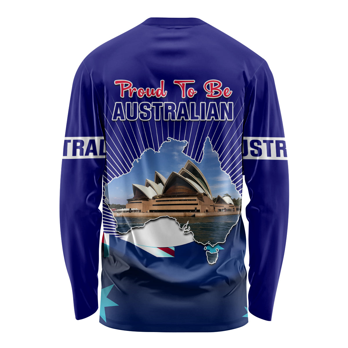 Australia Day Long Sleeve Shirt 2024 Proud To Be Australian Flag Color - Vibe Hoodie Shop