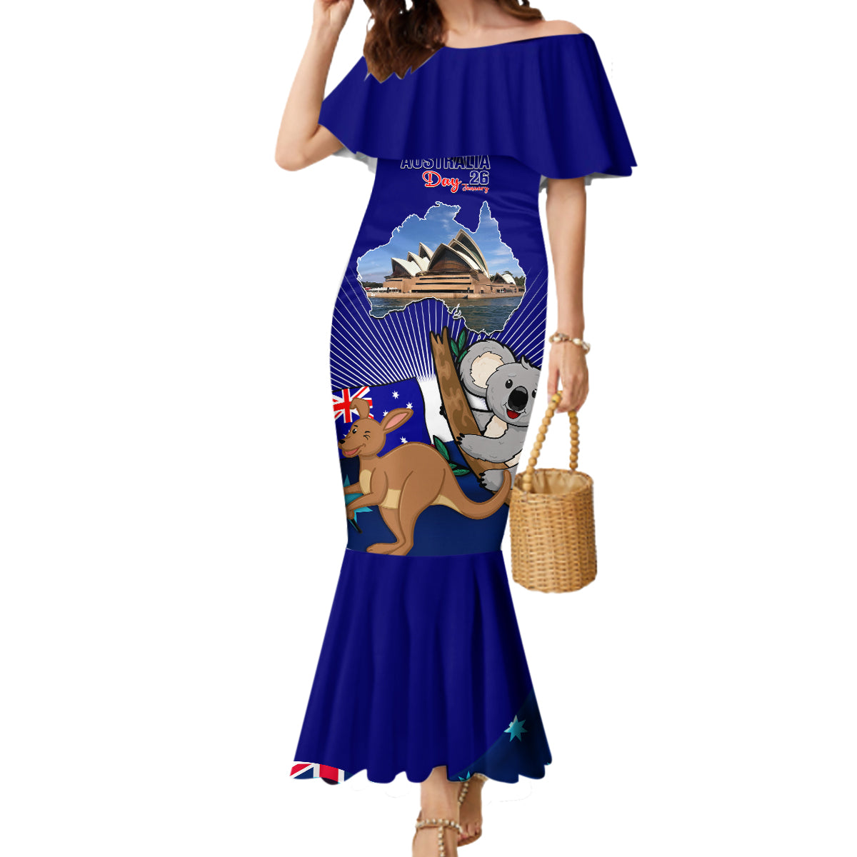 australia-day-mermaid-dress-2024-proud-to-be-australian-flag-color