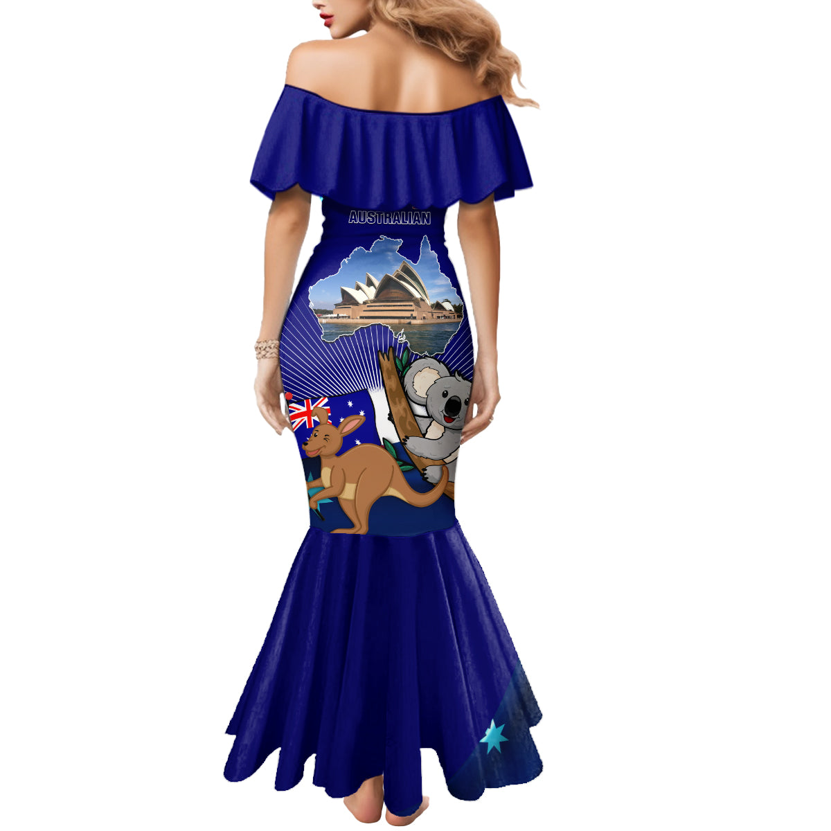 australia-day-mermaid-dress-2024-proud-to-be-australian-flag-color