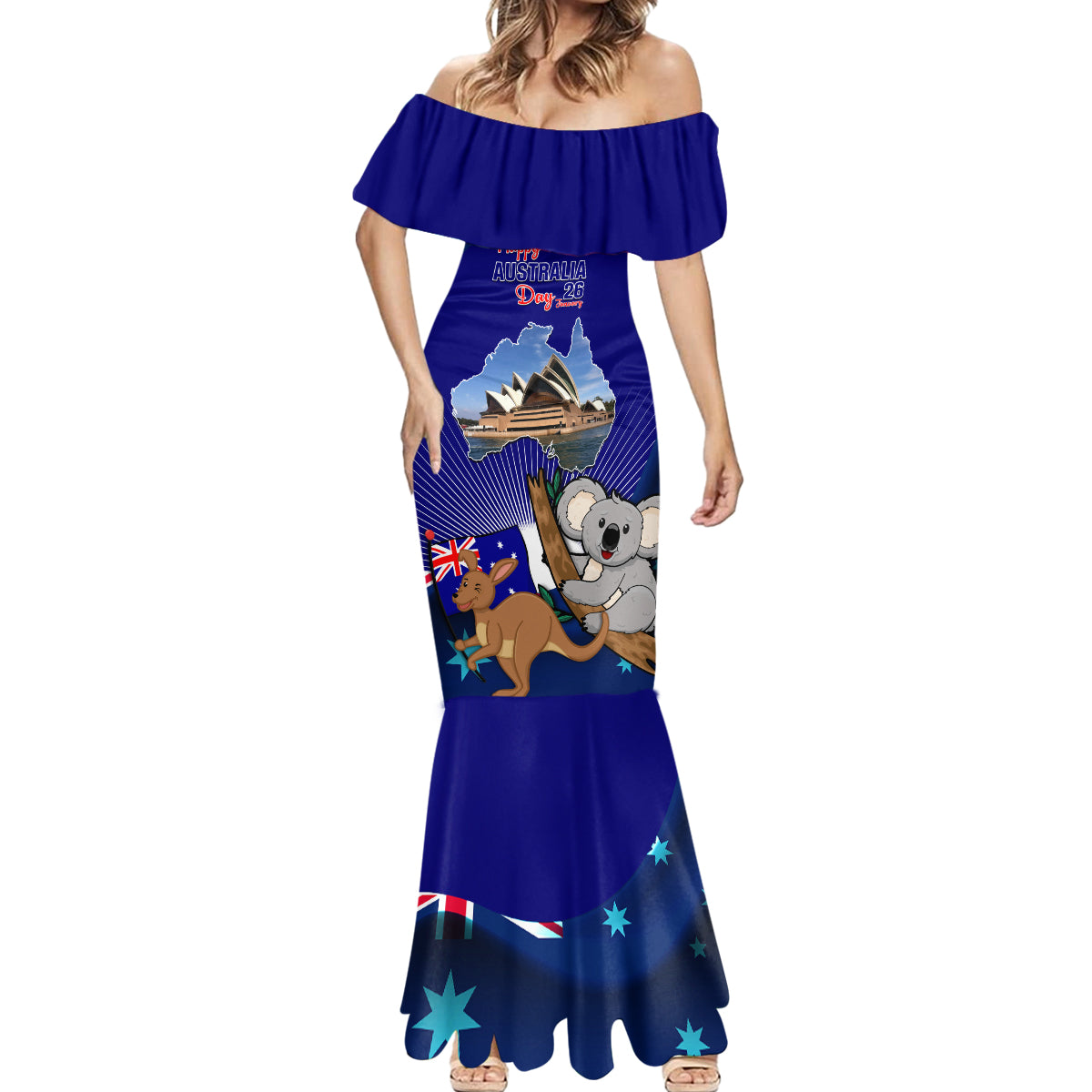 australia-day-mermaid-dress-2024-proud-to-be-australian-flag-color