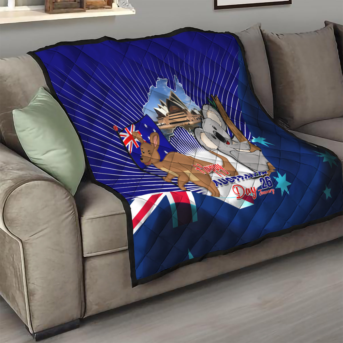 Australia Day Quilt 2024 Proud To Be Australian Flag Color - Vibe Hoodie Shop