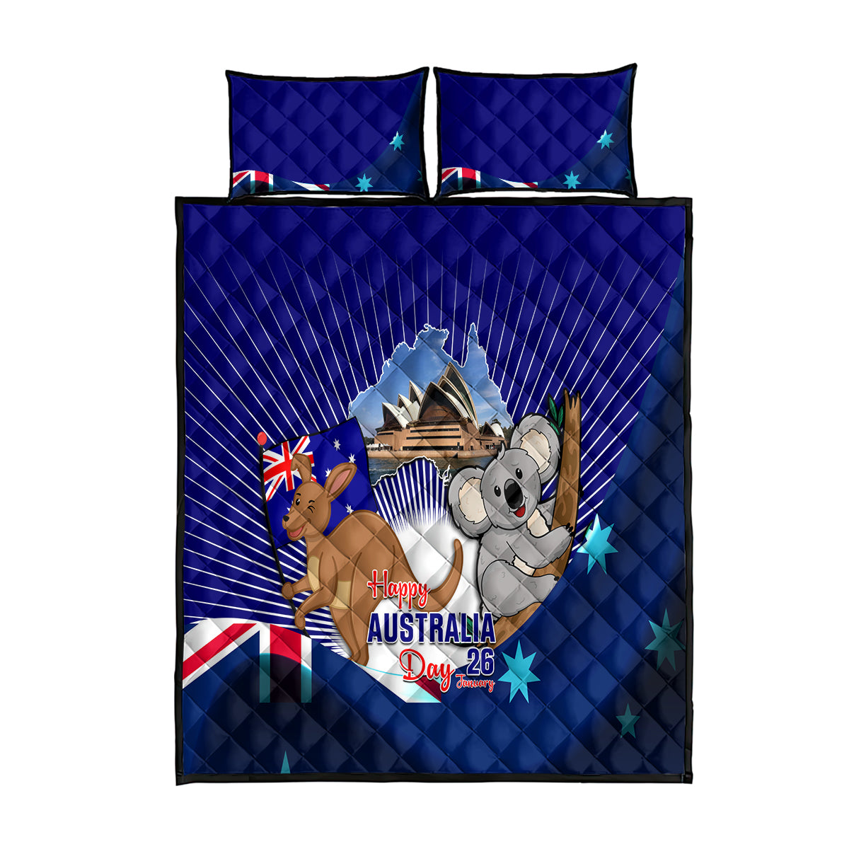 Australia Day Quilt Bed Set 2024 Proud To Be Australian Flag Color - Vibe Hoodie Shop