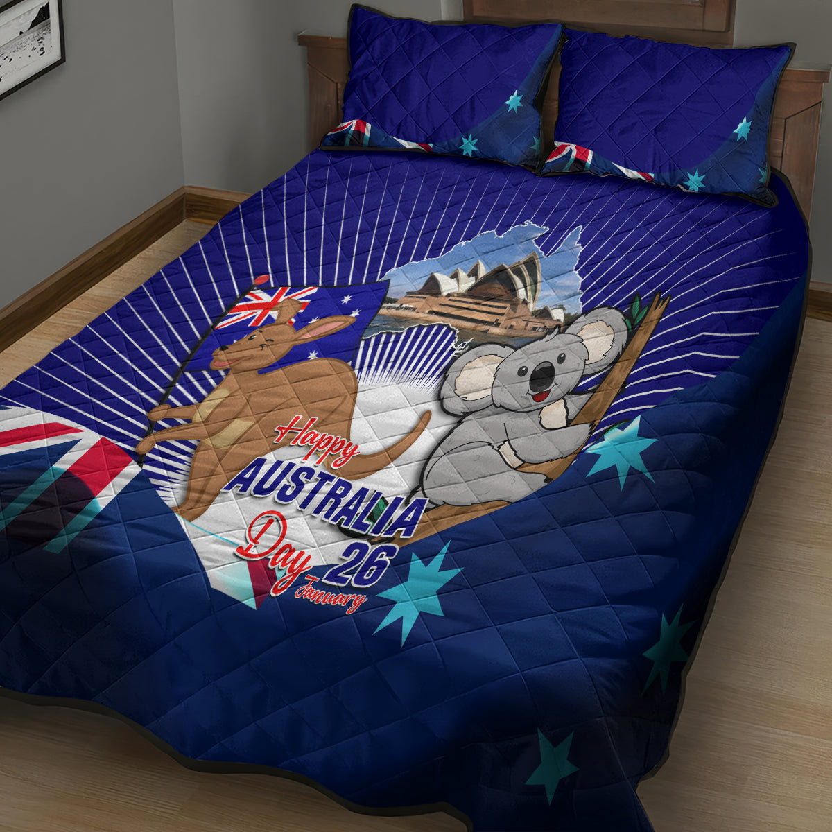 Australia Day Quilt Bed Set 2024 Proud To Be Australian Flag Color - Vibe Hoodie Shop