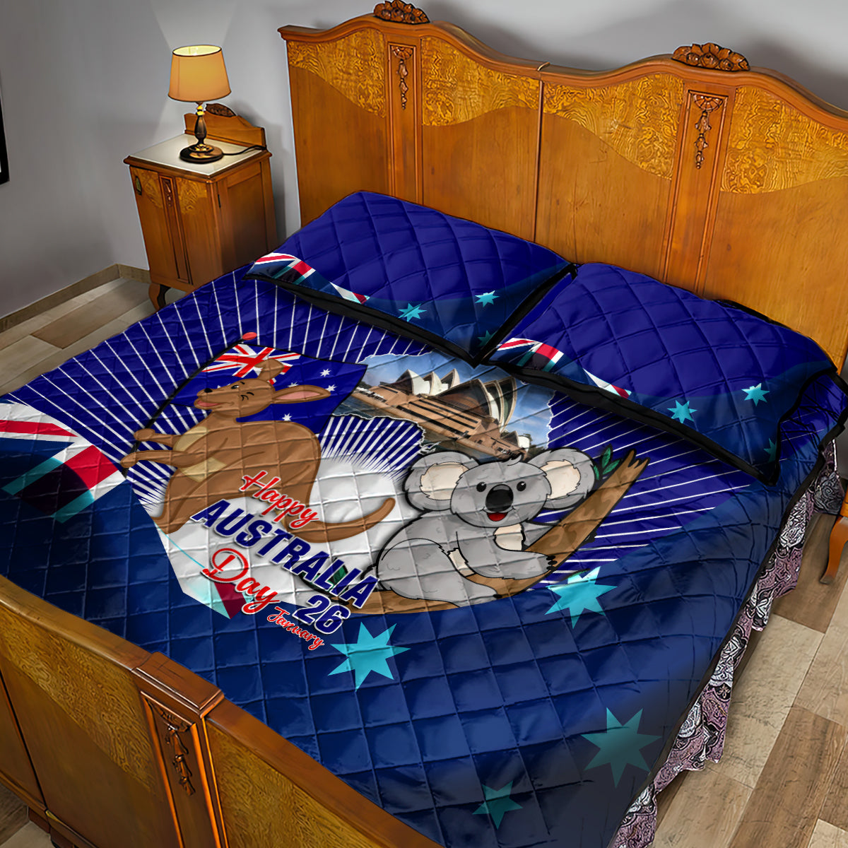 Australia Day Quilt Bed Set 2024 Proud To Be Australian Flag Color - Vibe Hoodie Shop