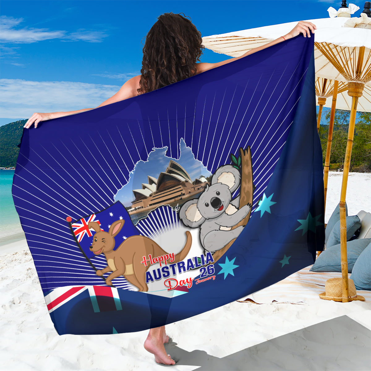 Australia Day Sarong 2024 Proud To Be Australian Flag Color - Vibe Hoodie Shop