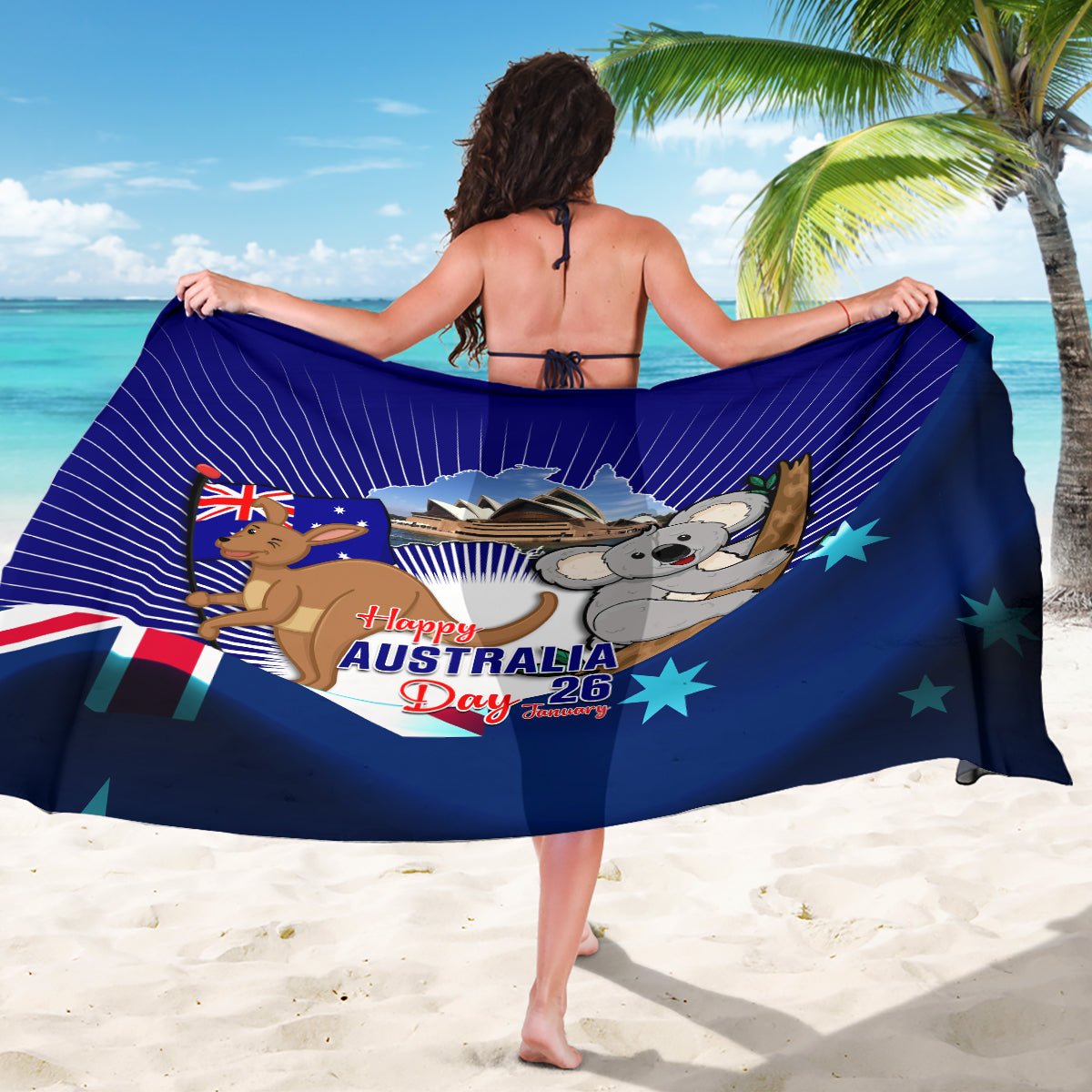 Australia Day Sarong 2024 Proud To Be Australian Flag Color - Vibe Hoodie Shop