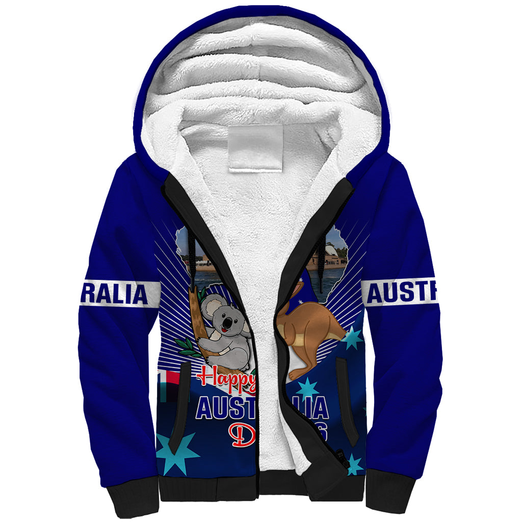 Australia Day Sherpa Hoodie 2024 Proud To Be Australian Flag Color - Vibe Hoodie Shop