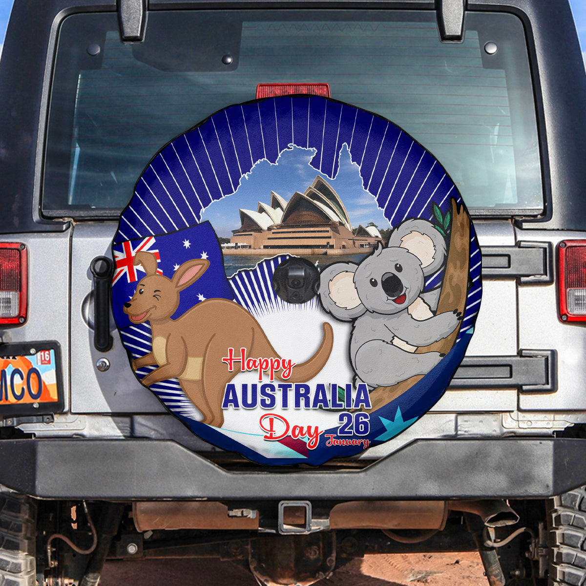 Australia Day Spare Tire Cover 2024 Proud To Be Australian Flag Color - Vibe Hoodie Shop