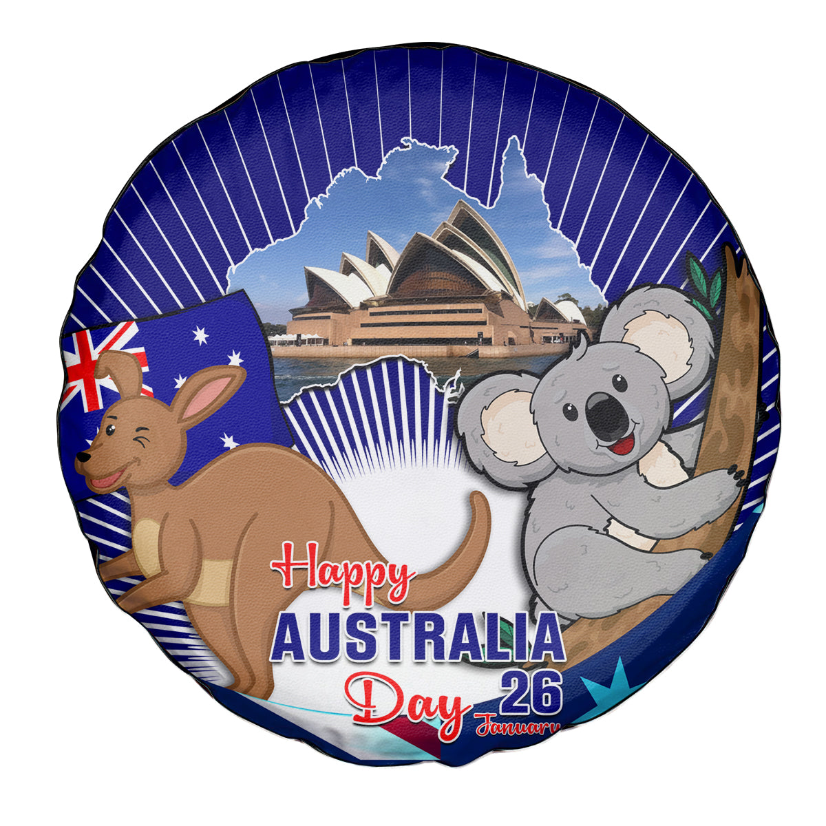 Australia Day Spare Tire Cover 2024 Proud To Be Australian Flag Color - Vibe Hoodie Shop