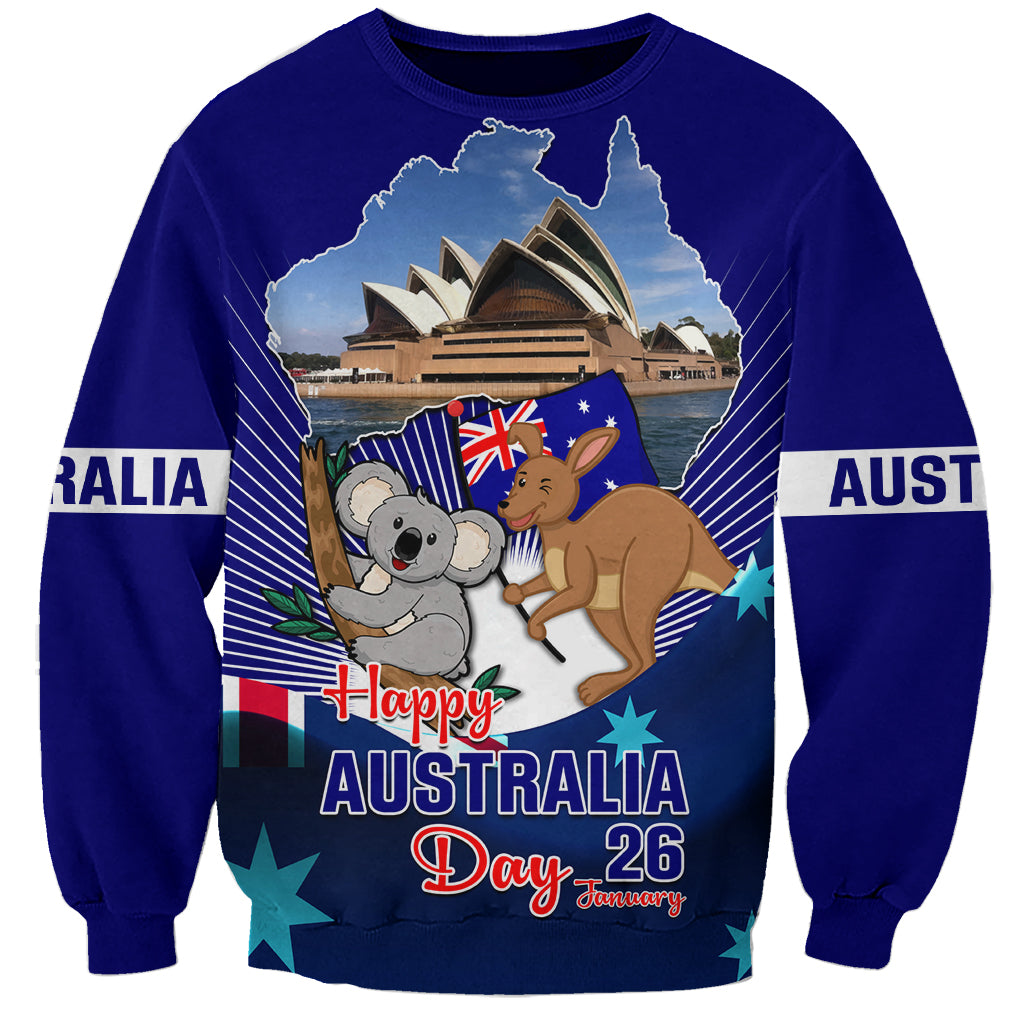 Australia Day Sweatshirt 2024 Proud To Be Australian Flag Color - Vibe Hoodie Shop