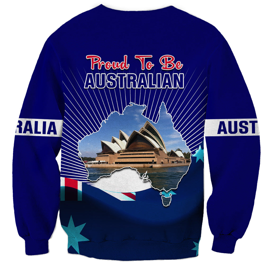 Australia Day Sweatshirt 2024 Proud To Be Australian Flag Color - Vibe Hoodie Shop