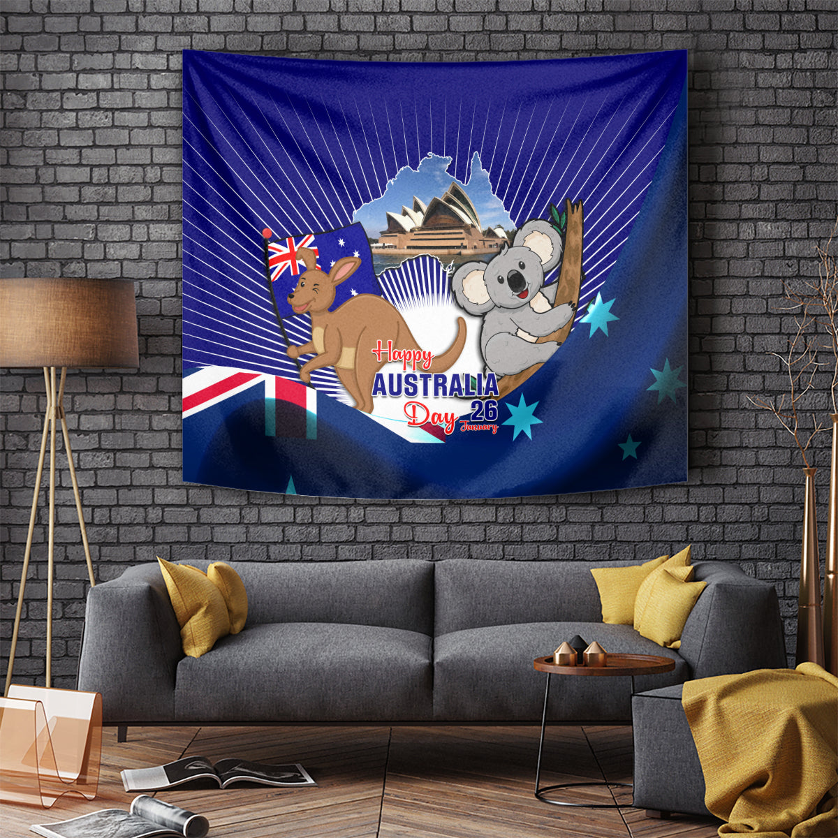 Australia Day Tapestry 2024 Proud To Be Australian Flag Color - Vibe Hoodie Shop