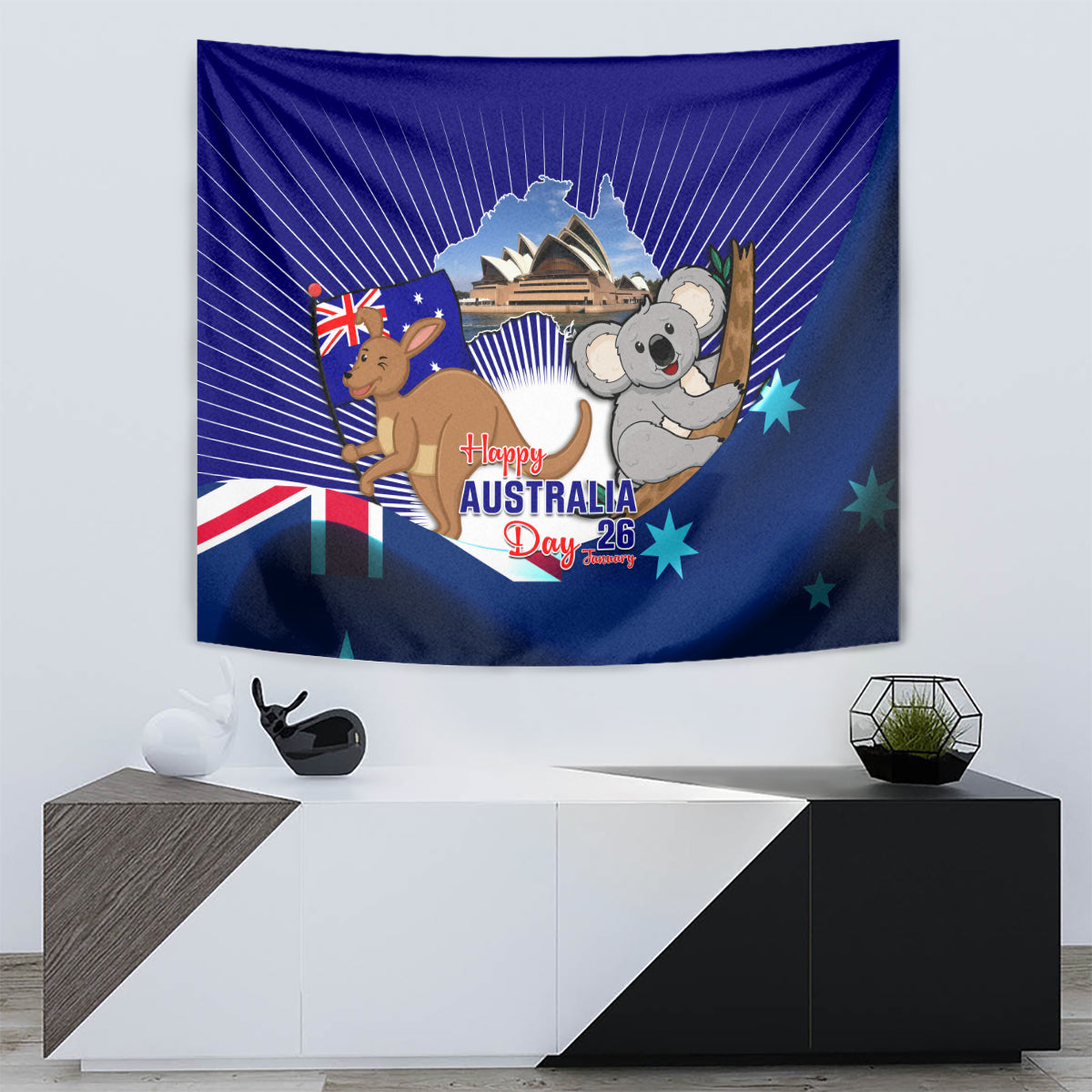 Australia Day Tapestry 2024 Proud To Be Australian Flag Color - Vibe Hoodie Shop