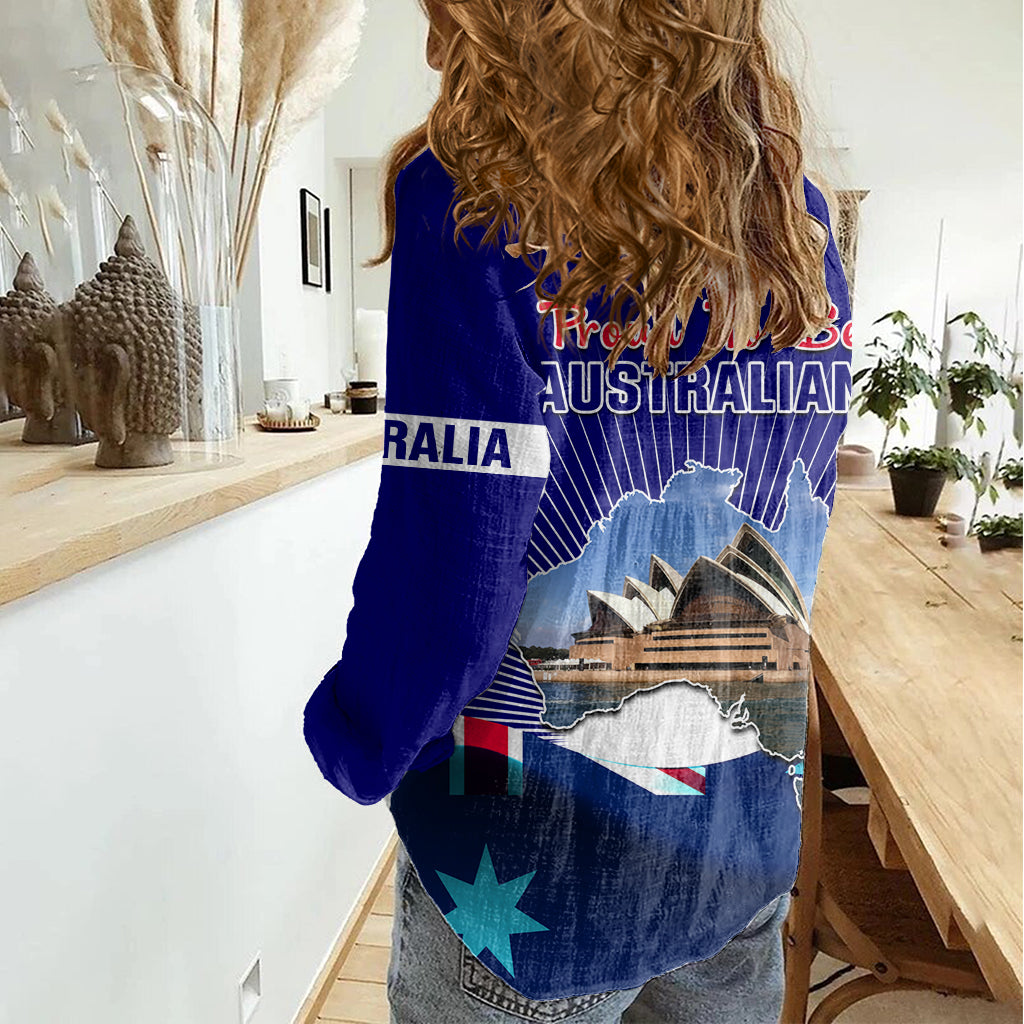 Australia Day Women Casual Shirt 2024 Proud To Be Australian Flag Color - Vibe Hoodie Shop