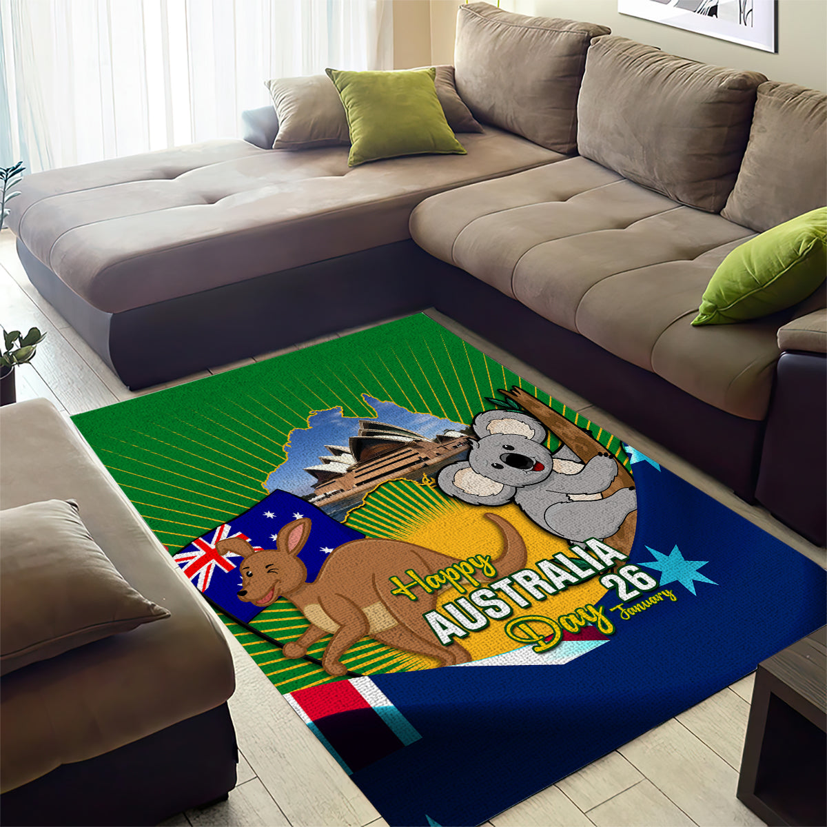 Australia Day Area Rug 2024 Proud To Be Australian National Color - Vibe Hoodie Shop