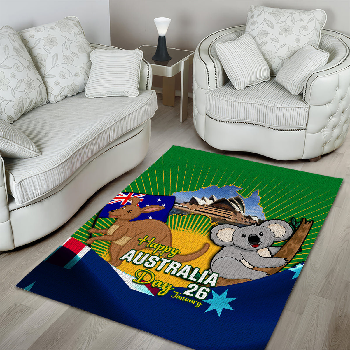 Australia Day Area Rug 2024 Proud To Be Australian National Color - Vibe Hoodie Shop