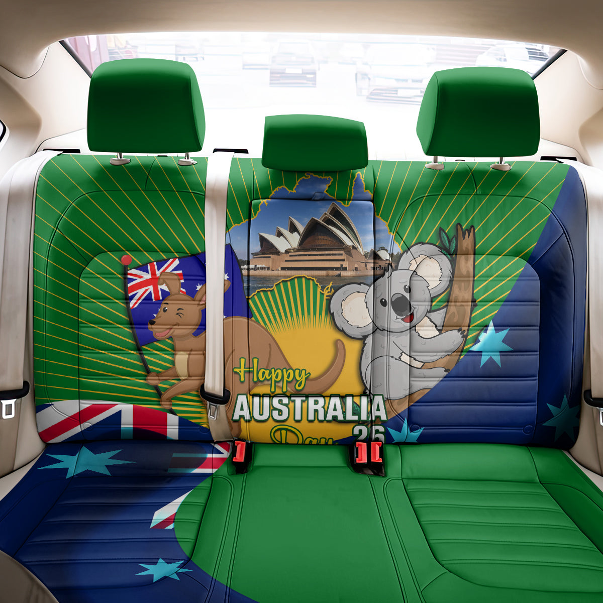 Australia Day Back Car Seat Cover 2024 Proud To Be Australian National Color LT14