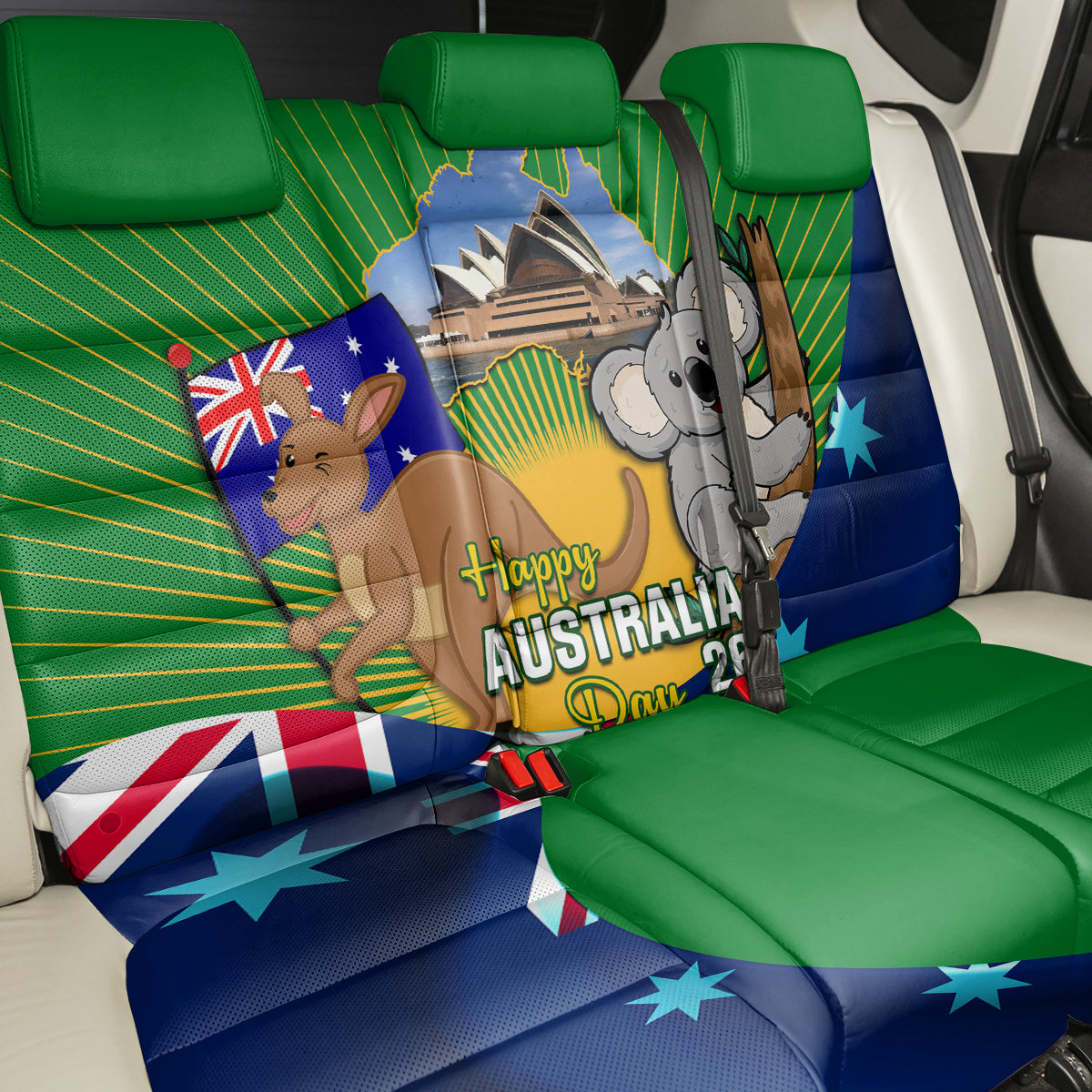 Australia Day Back Car Seat Cover 2024 Proud To Be Australian National Color LT14