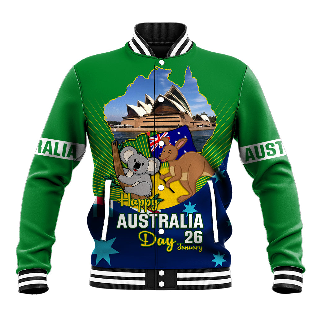 Australia Day Baseball Jacket 2024 Proud To Be Australian National Color - Vibe Hoodie Shop