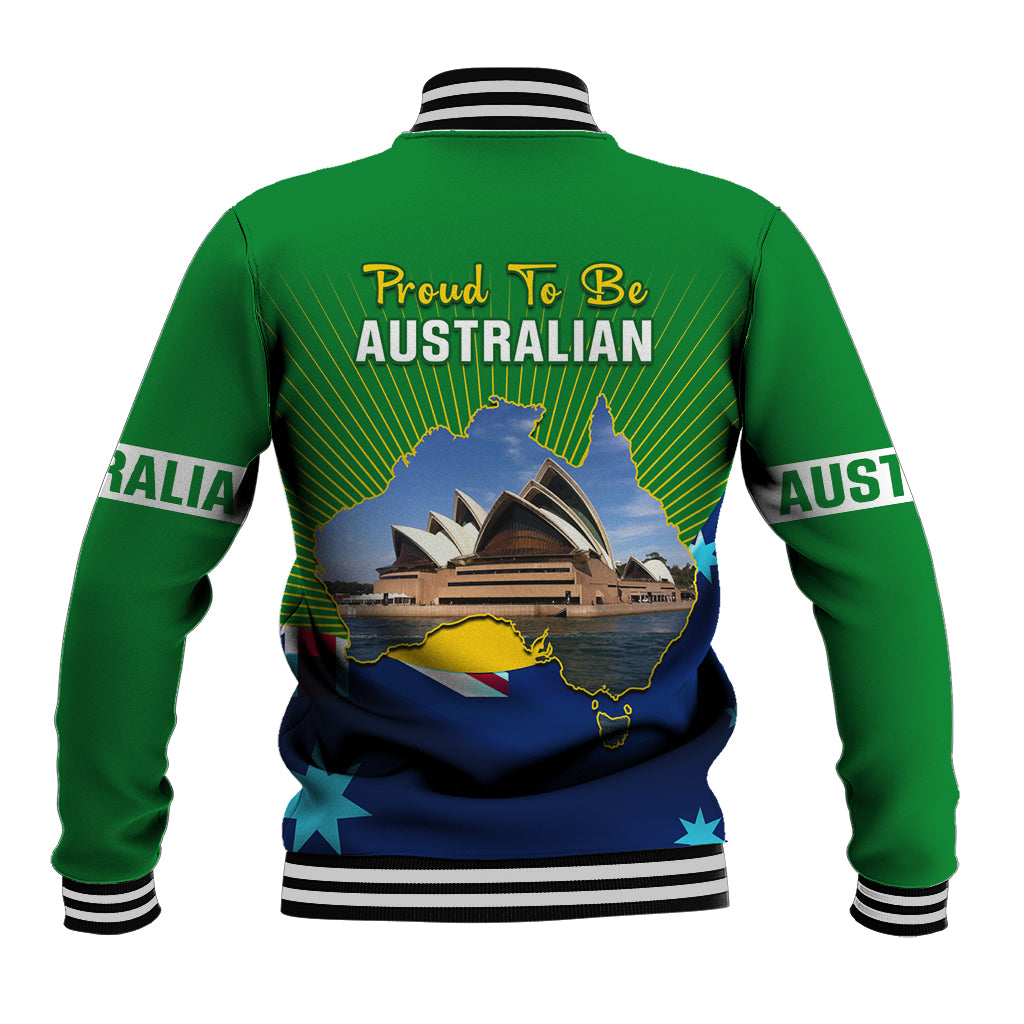 Australia Day Baseball Jacket 2024 Proud To Be Australian National Color - Vibe Hoodie Shop