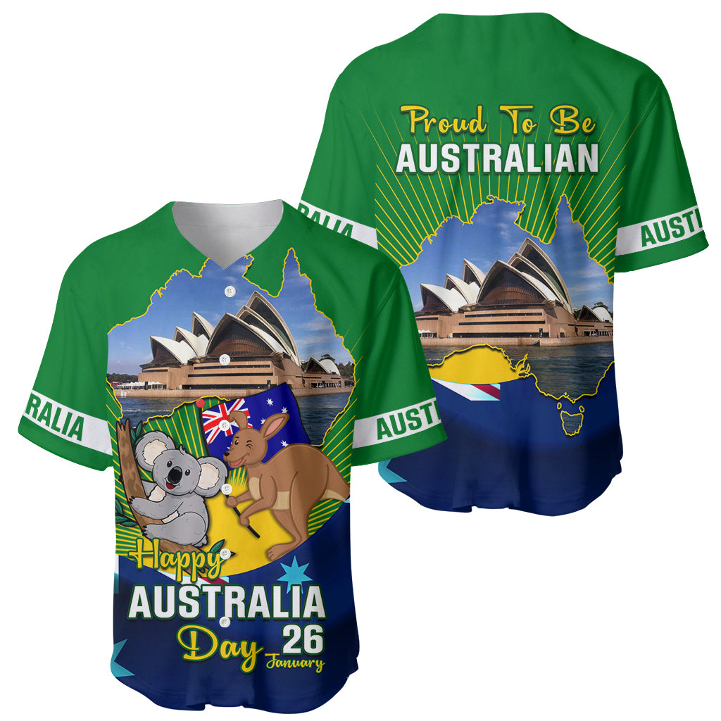 Australia Day Baseball Jersey 2024 Proud To Be Australian National Color - Vibe Hoodie Shop