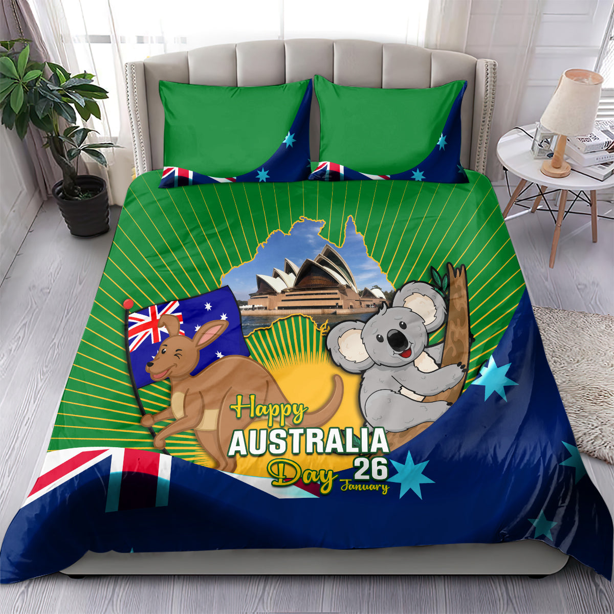 Australia Day Bedding Set 2024 Proud To Be Australian National Color - Vibe Hoodie Shop