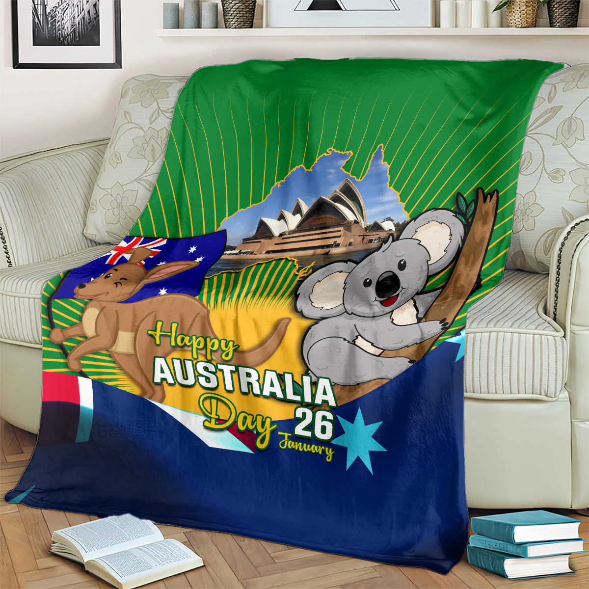 Australia Day Blanket 2024 Proud To Be Australian National Color - Vibe Hoodie Shop