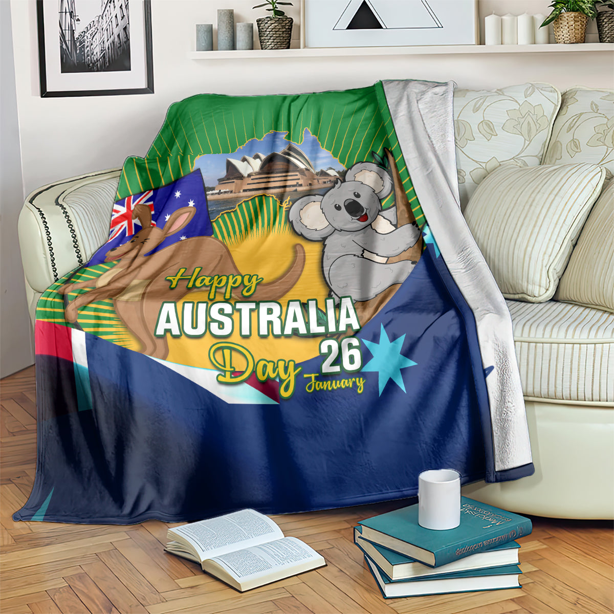 Australia Day Blanket 2024 Proud To Be Australian National Color - Vibe Hoodie Shop