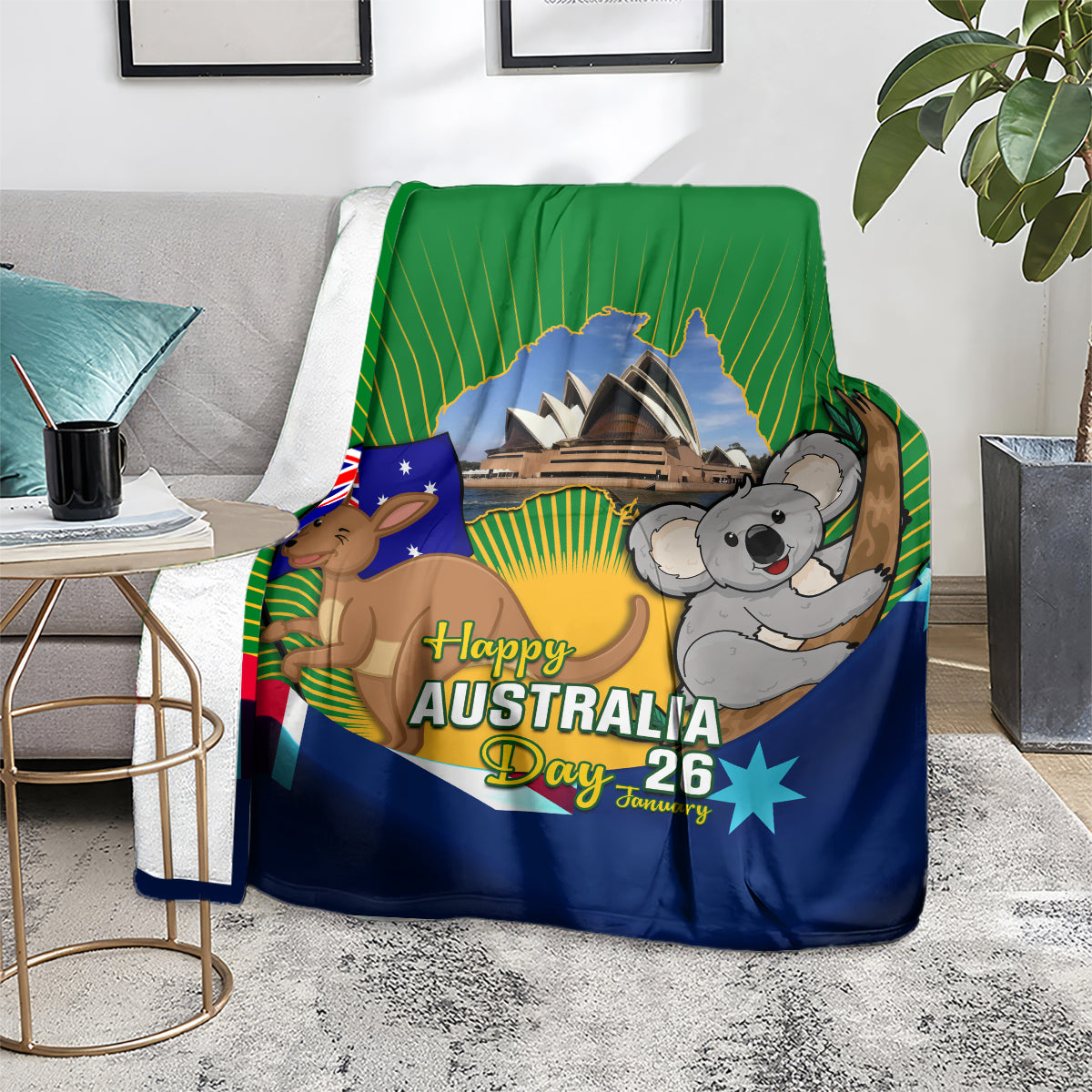 Australia Day Blanket 2024 Proud To Be Australian National Color - Vibe Hoodie Shop