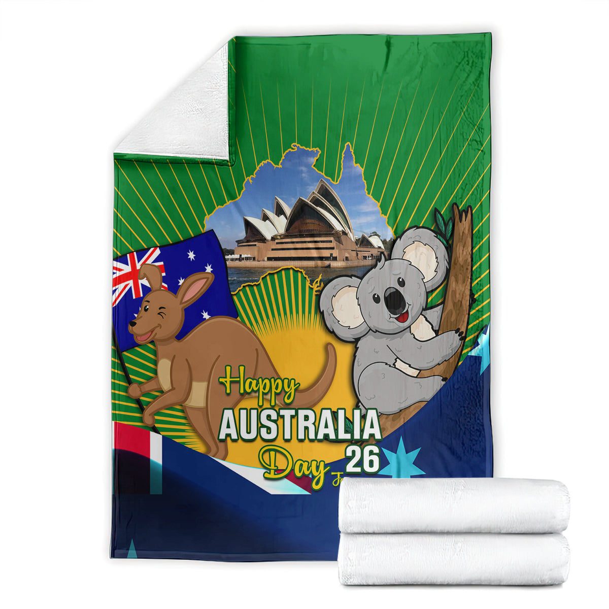 Australia Day Blanket 2024 Proud To Be Australian National Color - Vibe Hoodie Shop