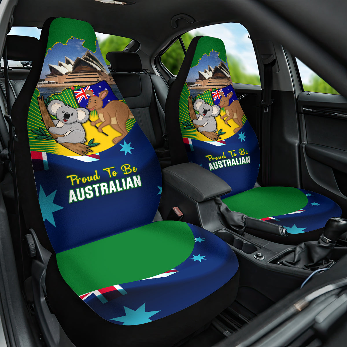 Australia Day Car Seat Cover 2024 Proud To Be Australian National Color - Vibe Hoodie Shop