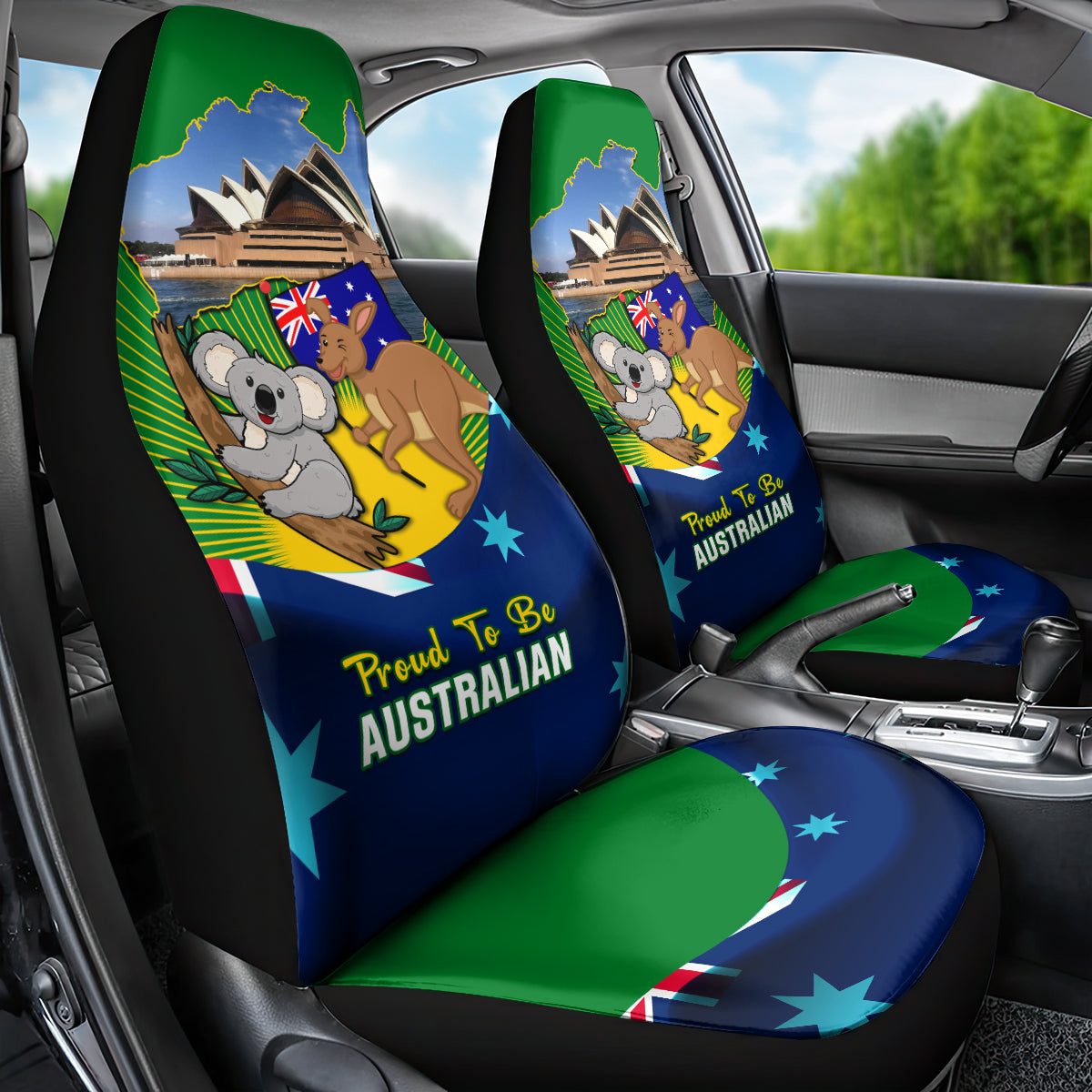 Australia Day Car Seat Cover 2024 Proud To Be Australian National Color - Vibe Hoodie Shop