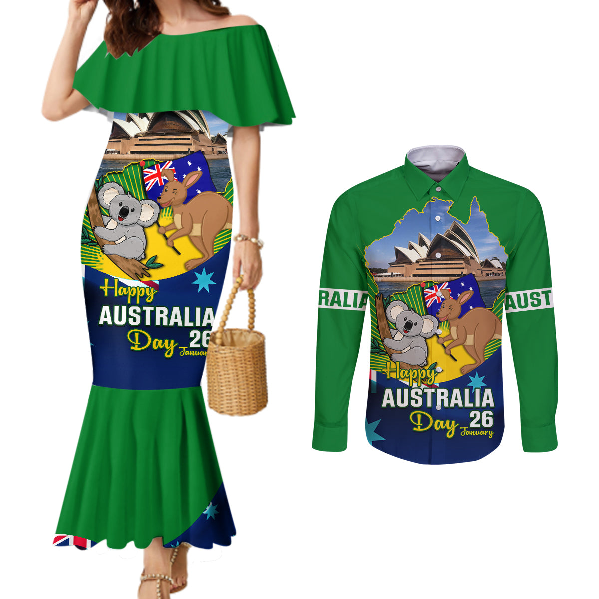 australia-day-couples-matching-mermaid-dress-and-long-sleeve-button-shirt-2024-proud-to-be-australian-national-color