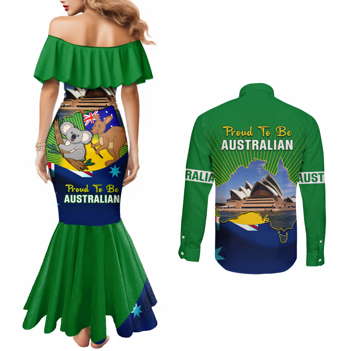 australia-day-couples-matching-mermaid-dress-and-long-sleeve-button-shirt-2024-proud-to-be-australian-national-color