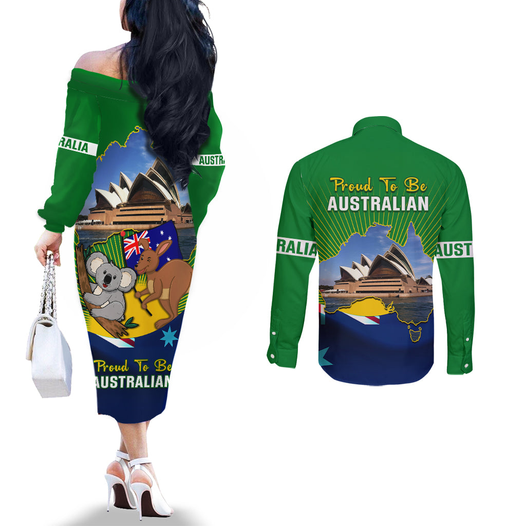 australia-day-couples-matching-off-the-shoulder-long-sleeve-dress-and-long-sleeve-button-shirt-2024-proud-to-be-australian-national-color