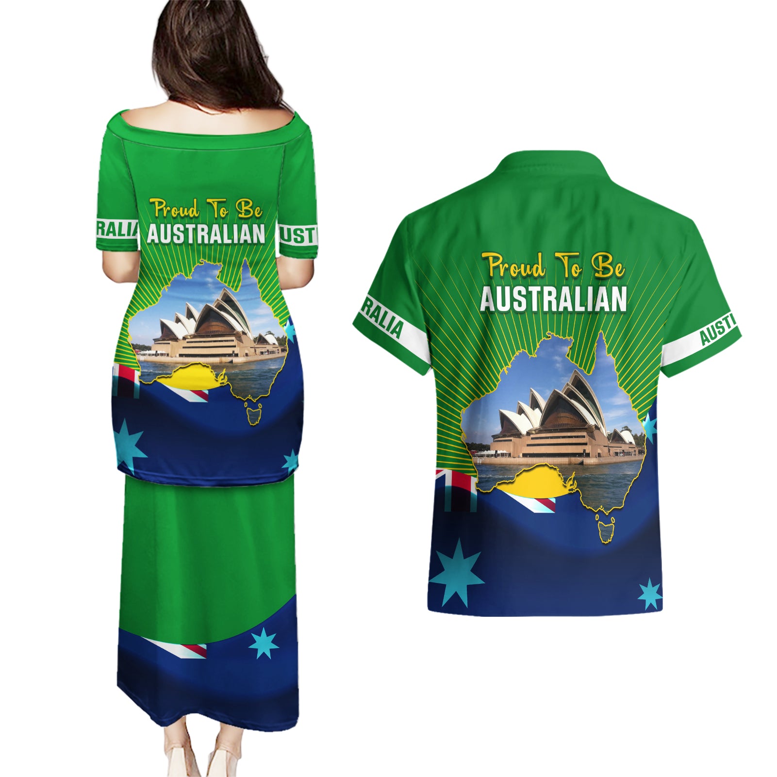 australia-day-couples-matching-puletasi-dress-and-hawaiian-shirt-2024-proud-to-be-australian-national-color