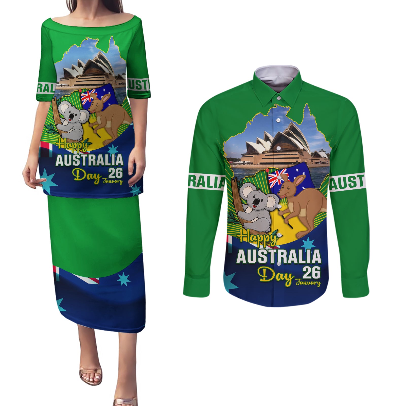 australia-day-couples-matching-puletasi-dress-and-long-sleeve-button-shirt-2024-proud-to-be-australian-national-color