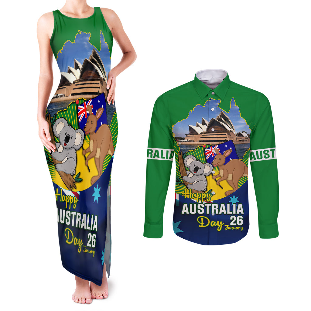 australia-day-couples-matching-tank-maxi-dress-and-long-sleeve-button-shirt-2024-proud-to-be-australian-national-color