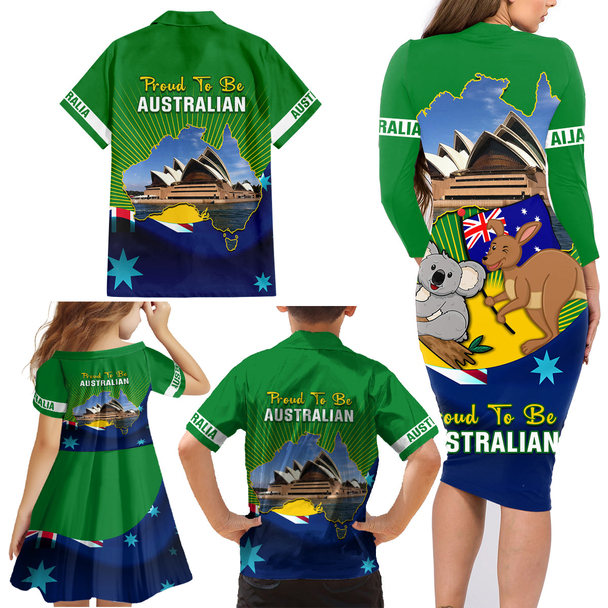 australia-day-family-matching-long-sleeve-bodycon-dress-and-hawaiian-shirt-2024-proud-to-be-australian-national-color