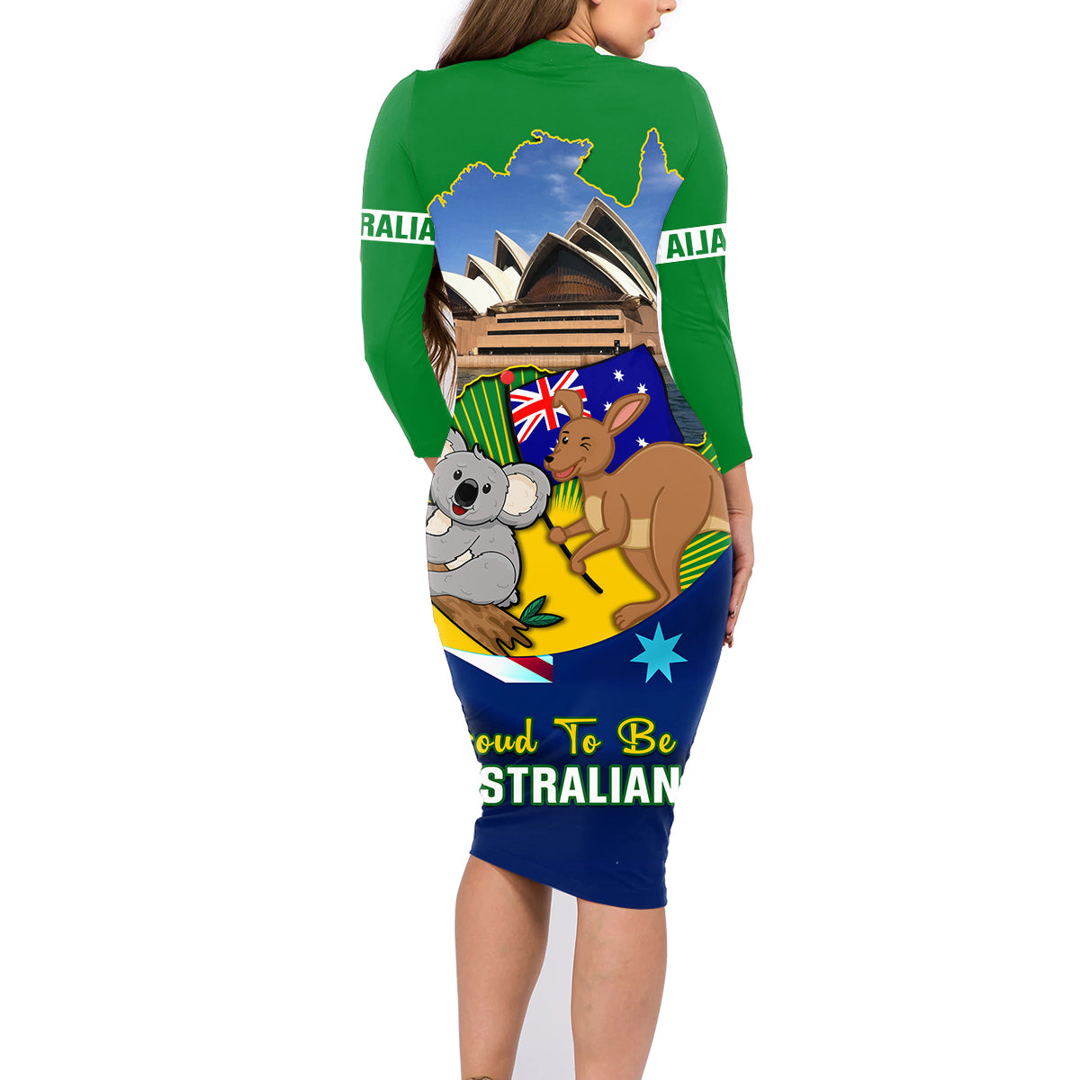 australia-day-family-matching-long-sleeve-bodycon-dress-and-hawaiian-shirt-2024-proud-to-be-australian-national-color