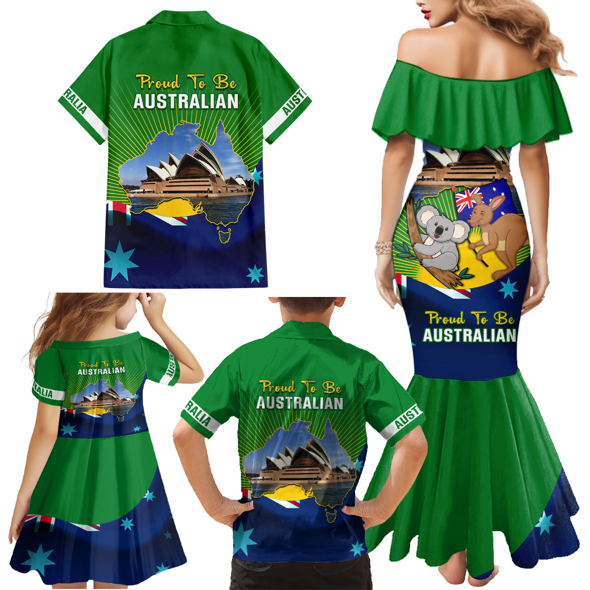 australia-day-family-matching-mermaid-dress-and-hawaiian-shirt-2024-proud-to-be-australian-national-color