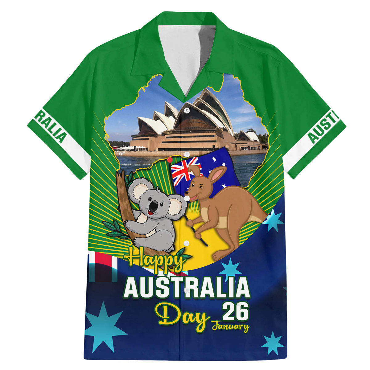 australia-day-family-matching-mermaid-dress-and-hawaiian-shirt-2024-proud-to-be-australian-national-color