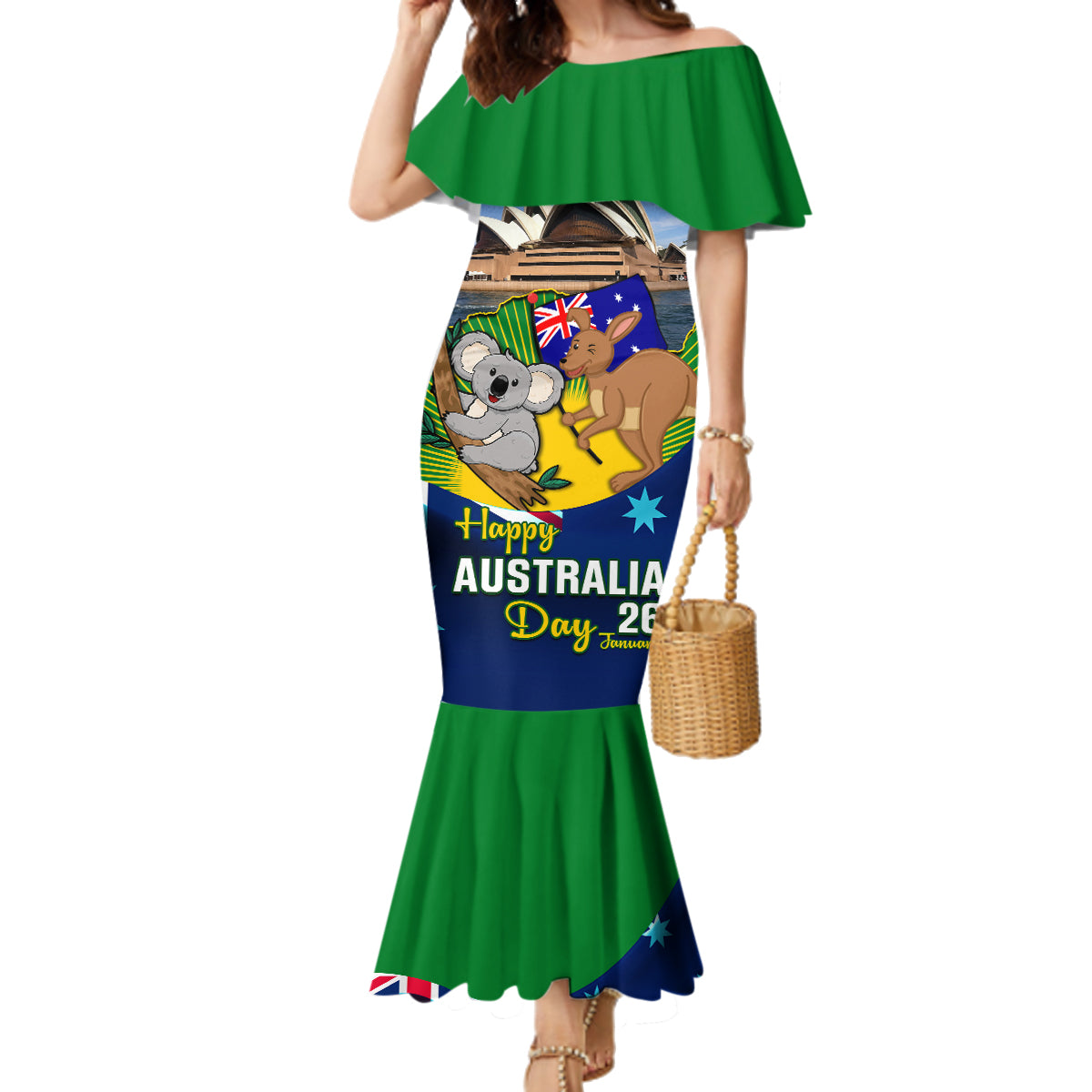 australia-day-family-matching-mermaid-dress-and-hawaiian-shirt-2024-proud-to-be-australian-national-color