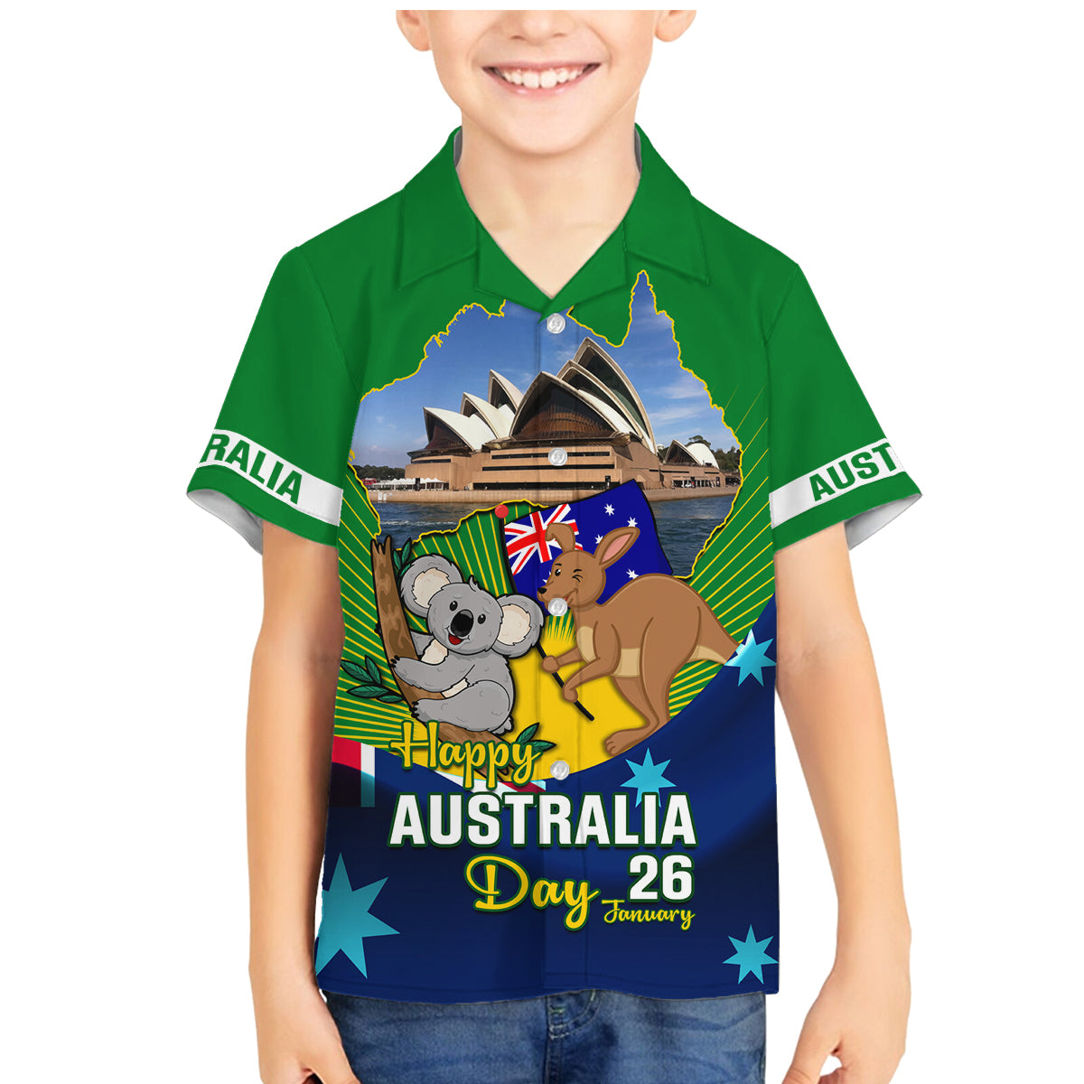 australia-day-family-matching-mermaid-dress-and-hawaiian-shirt-2024-proud-to-be-australian-national-color