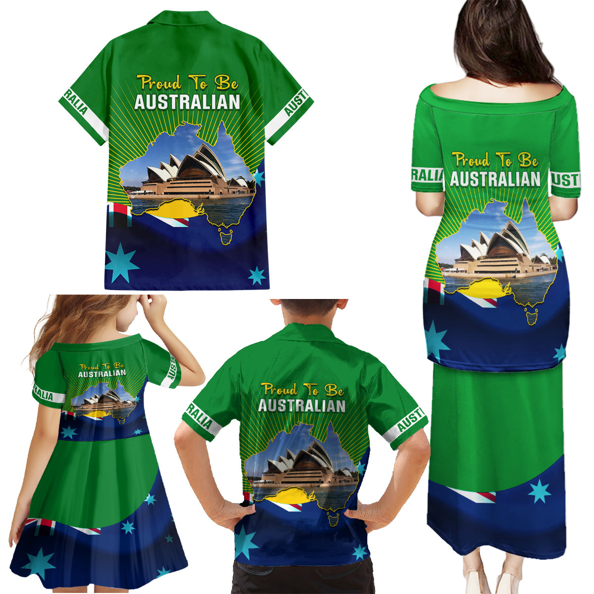 australia-day-family-matching-puletasi-dress-and-hawaiian-shirt-2024-proud-to-be-australian-national-color