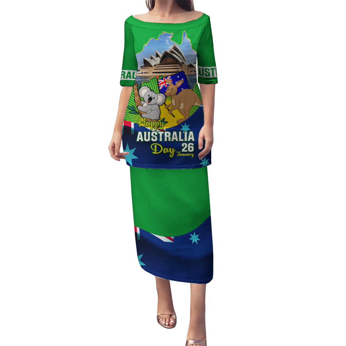 australia-day-family-matching-puletasi-dress-and-hawaiian-shirt-2024-proud-to-be-australian-national-color