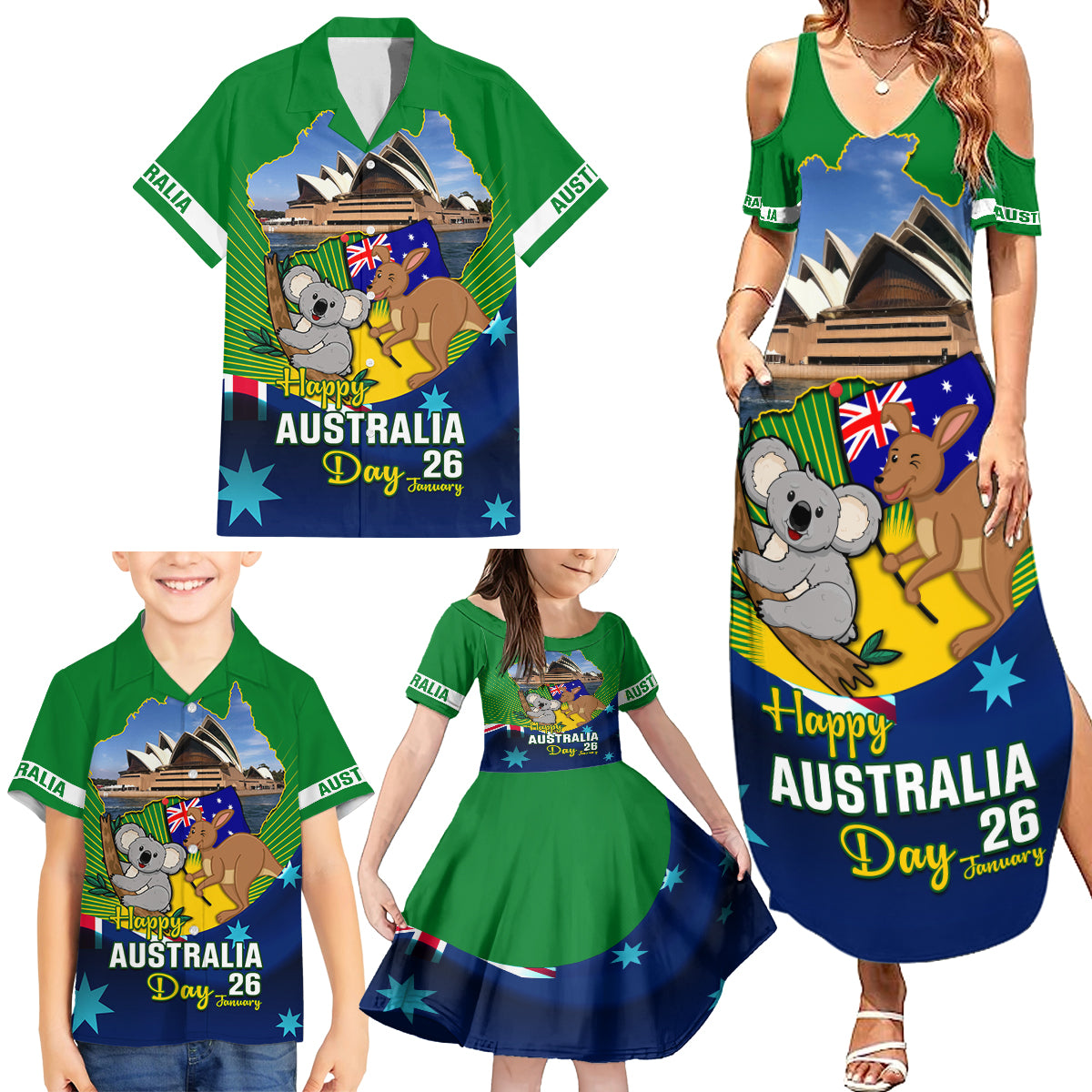 australia-day-family-matching-summer-maxi-dress-and-hawaiian-shirt-2024-proud-to-be-australian-national-color