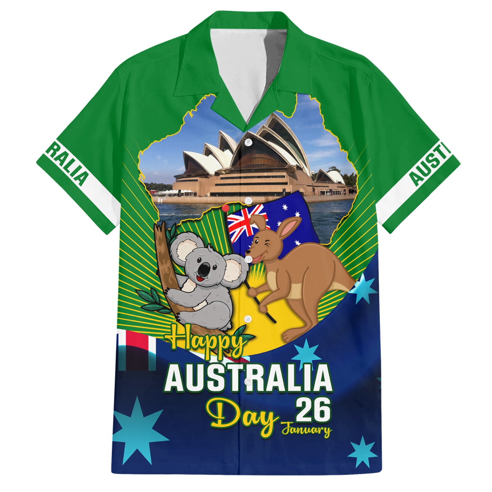 Australia Day Hawaiian Shirt 2024 Proud To Be Australian National Color - Vibe Hoodie Shop