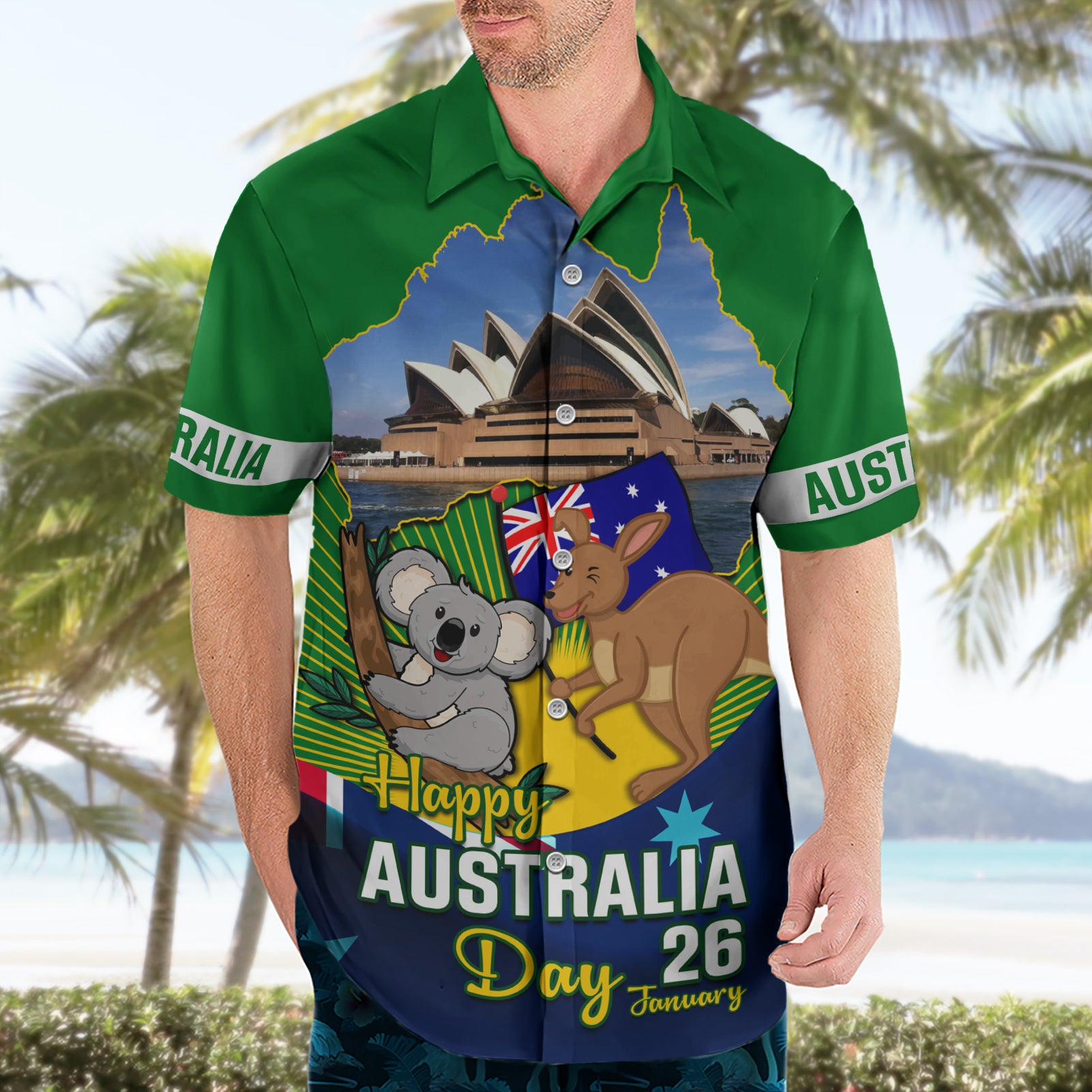 Australia Day Hawaiian Shirt 2024 Proud To Be Australian National Color - Vibe Hoodie Shop